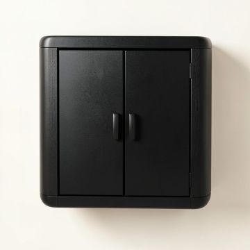 Cliff Canyon Wall-Mounted Laundry Cabinet - Black (synthetic illustration; no displayed measurements)