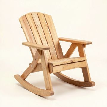 Gerin Casual Solid Wood Rocking Chair (synthetic illustration; no displayed measurements)