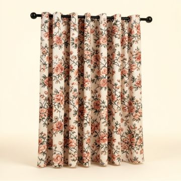 Afton Lined And Interlined Floral Room Darkening Rod Pocket Single Curtain Panel (synthetic illustration; no displayed measurements)