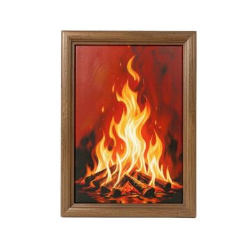 Spanish Galions On Fire By Adrian Borda - Picture Frame Painting Print On Canvas