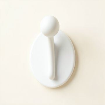 Fern Bridge Wall-Mounted Robe Hook - White (synthetic illustration; no displayed measurements)