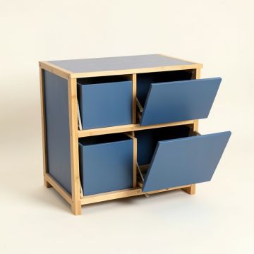 Shore Brook Freestanding Pull-Out Hamper Cabinet - Blue (synthetic illustration; no displayed measurements)