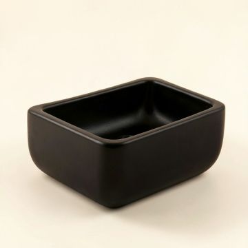 Black Ceramic Rectangular Vessel Bathroom Sink (synthetic illustration; no displayed measurements)