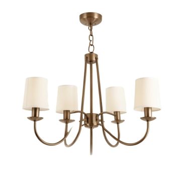 Analia 4 - Light Shaded Drum Chandelier