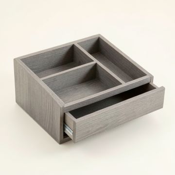 Brook Branch Empty Coffee-Station Organizer - Gray (synthetic illustration; no displayed measurements)