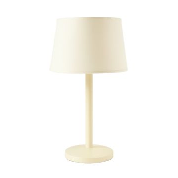 Brook Dell Table Lamp With A Plain Fabric Shade - Cream