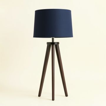 Ridge Dale Floor Lamp With A Plain Fabric Shade - Navy (synthetic illustration; no displayed measurements)