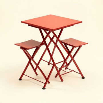 Tonks Folding Metal 3 Piece Bistro Table Set (synthetic illustration; no displayed measurements)