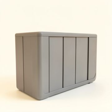 Stone Dale Narrow Outdoor Storage Bench - Gray (synthetic illustration; no displayed measurements)