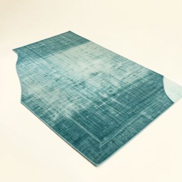 Arteaga Ombre Flatweave Cotton Teal Rug (synthetic illustration; no displayed measurements)