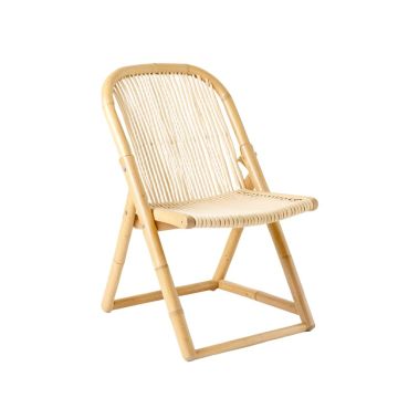 Meadow Bridge Folding Outdoor Chair - Ivory