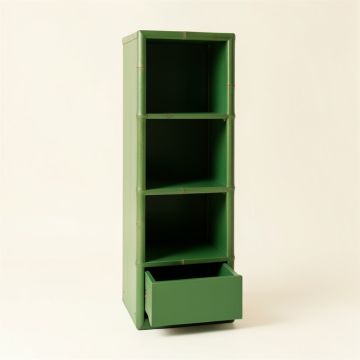 Shore Dale Narrow Cubby Tower - Green (synthetic illustration; no displayed measurements)