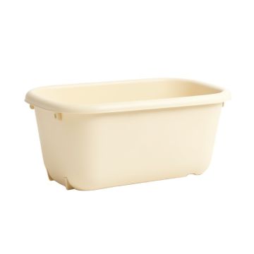 Harbor Crest Empty Railing Planter With Integral Brackets - Cream