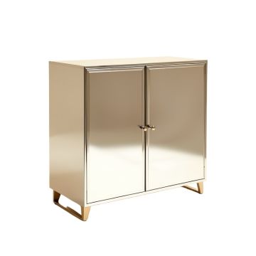 Del 2 Door Mirrored Accent Cabinet