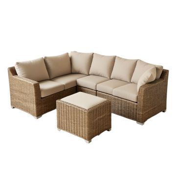 Ontonagon 3 Piece Rattan Sectional Seating Group With Cushions