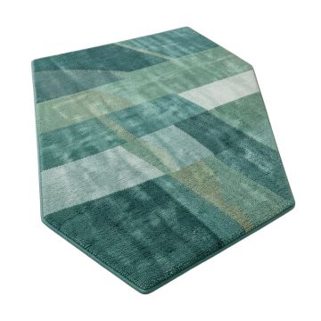 Diehl Striped Teal Indoor/Outdoor Area Rug (synthetic illustration; no displayed measurements)