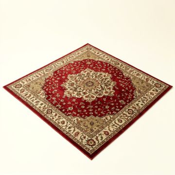 Oldenzaal Oriental Machine Made Power Loom Wool/Polyester Red/Beige/Brown Area Rug (synthetic illustration; no displayed measurements)