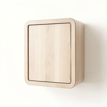 Moss Branch Wall-Mounted Laundry Cabinet - Beige (synthetic illustration; no displayed measurements)