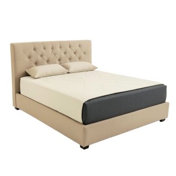 Saxis Tufted Upholstered Low Profile Standard Bed