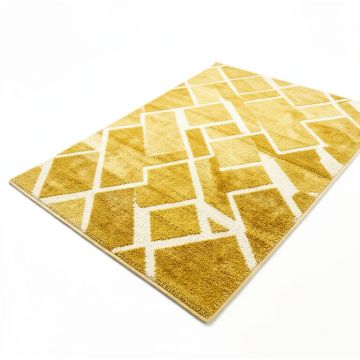 Hegwood Geometric Shag Yellow Area Rug (synthetic illustration; no displayed measurements)