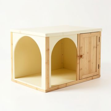 Cedar Bend Empty Furniture-Style Litter Enclosure - Cream (synthetic illustration; no displayed measurements)