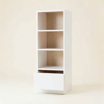 Willow Bend Narrow Cubby Tower - White (synthetic illustration; no displayed measurements)