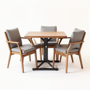 Grampian 3 Piece Bistro Set With Cushions (synthetic illustration; no displayed measurements)