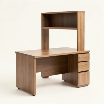 Flanary Solid Wood Executive Desk With Hutch (synthetic illustration; no displayed measurements)