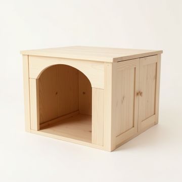 Flint Canyon Empty Furniture-Style Litter Enclosure - Beige (synthetic illustration; no displayed measurements)