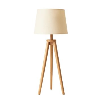 Summit Bend Floor Lamp With A Plain Fabric Shade - Beige
