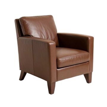 Vicki Upholstered Arm Chair In Brown