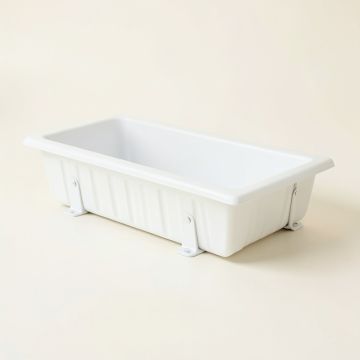 Brook Arc Empty Railing Planter With Integral Brackets (synthetic illustration; no displayed measurements)