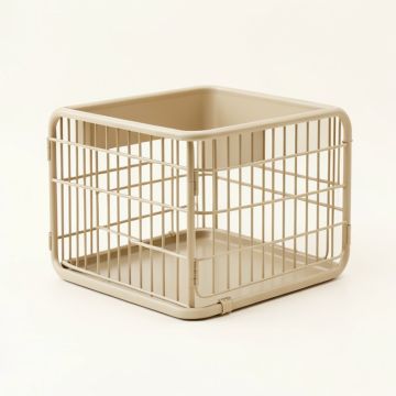 Meadow Bridge Empty Furniture-Style Pet Crate - Beige (synthetic illustration; no displayed measurements)