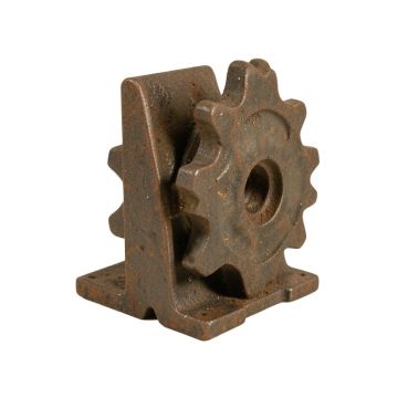 Industrial Gear Sculptural Iron Bookends