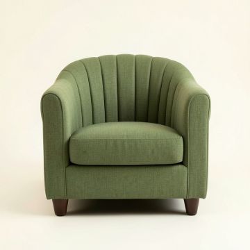 Linden Dell Upholstered Armchair - Green (synthetic illustration; no displayed measurements)