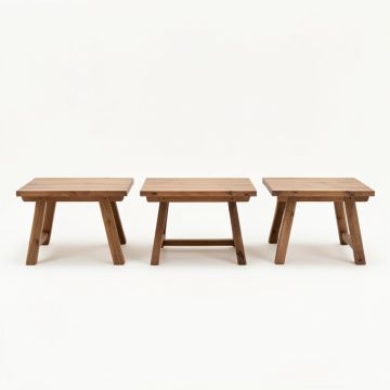 Harcourt Reclaimed Wood Look 3 Piece Coffee Table Set (synthetic illustration; no displayed measurements)