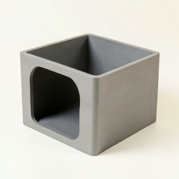 Cliff Canyon Empty Furniture-Style Litter Enclosure - Gray (synthetic illustration; no displayed measurements)