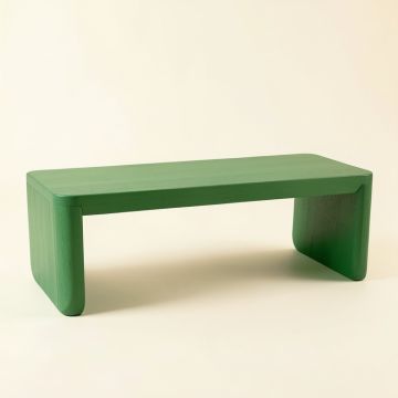 Clay Edge Indoor Bench - Green (synthetic illustration; no displayed measurements)