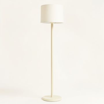Briar Crossing Floor Lamp With A Plain Fabric Shade - Cream (synthetic illustration; no displayed measurements)