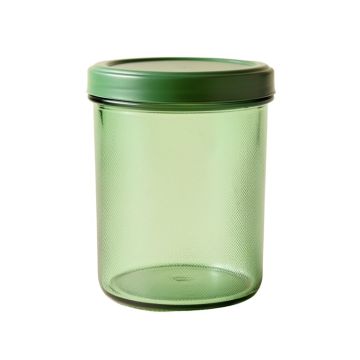 Slate Bend Storage Canister With Lid - Green