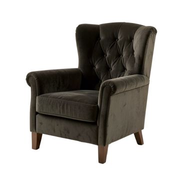 Spady 39 '' Wide Tufted Velvet Wingback Chair