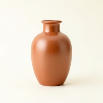 Birch Crest Empty Decorative Vase - Terracotta (synthetic illustration; no displayed measurements)