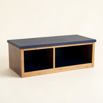 Summit Bluff Shoe Storage Bench - Navy (synthetic illustration; no displayed measurements)