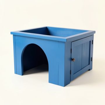 Ash Edge Empty Furniture-Style Litter Enclosure - Blue (synthetic illustration; no displayed measurements)