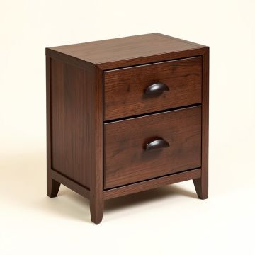 Coggeshall 2-Drawer Nightstand In , Dark Brown (synthetic illustration; no displayed measurements)