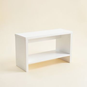 Cove Bluff Narrow Outdoor Storage Bench - White (synthetic illustration; no displayed measurements)