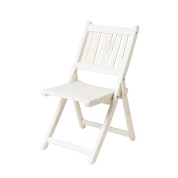 Brook Bluff Folding Outdoor Chair - White