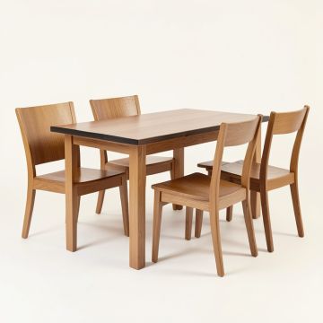 Oswaldo 2 Piece Solid Wood Breakfast Dining Set (synthetic illustration; no displayed measurements)