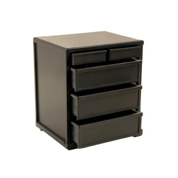 Oak Bend Small-Parts Storage Drawer Cabinet - Black