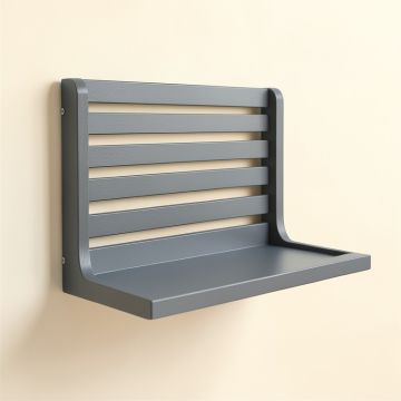 Wren Crest Wall-Mounted Entryway Organizer Shelf - Gray (synthetic illustration; no displayed measurements)